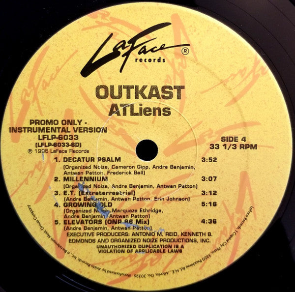 OutKast : ATLiens (Instrumental Version) (2xLP, Album, Promo)