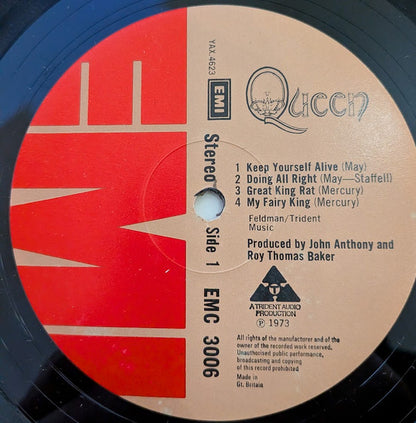 Queen : Queen (LP, Album, RE, EMI)