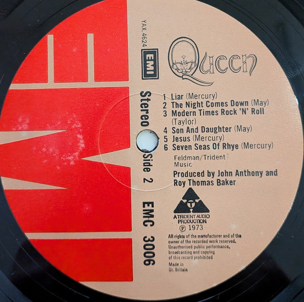 Queen : Queen (LP, Album, RE, EMI)