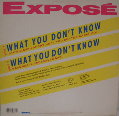 Exposé : What You Don't Know (12")