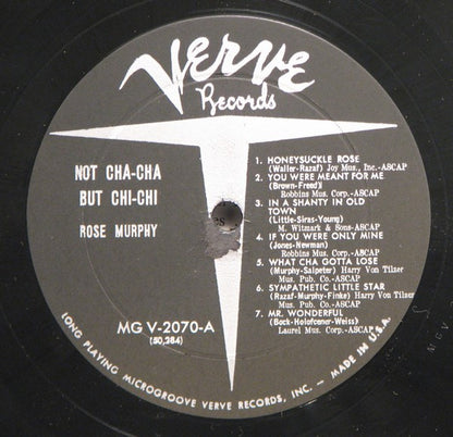 Rose Murphy : Not Cha-Cha But Chi-Chi (LP, Album, Mono)