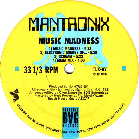 Mantronix : Music Madness (LP, Album)