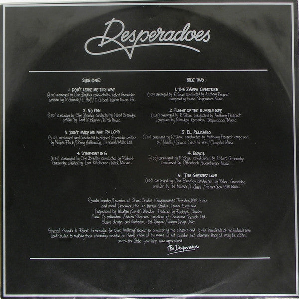 Gay Desperadoes Steel Orchestra : Desperadoes (LP, Album)