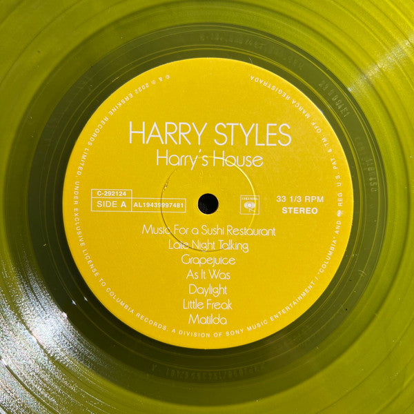 Harry Styles : Harry’s House (LP, Album, Ltd, Yel)