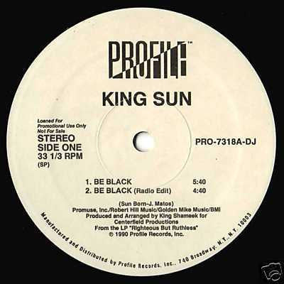 King Sun : Be Black (12", Promo)