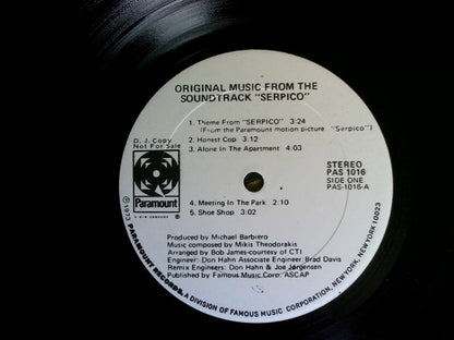 Mikis Theodorakis : Serpico (Original Music From The Soundtrack) (LP, Promo)