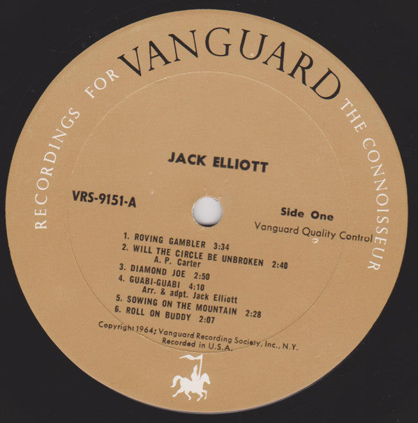 Ramblin' Jack Elliott : Jack Elliott (LP, Album, Mono, San)
