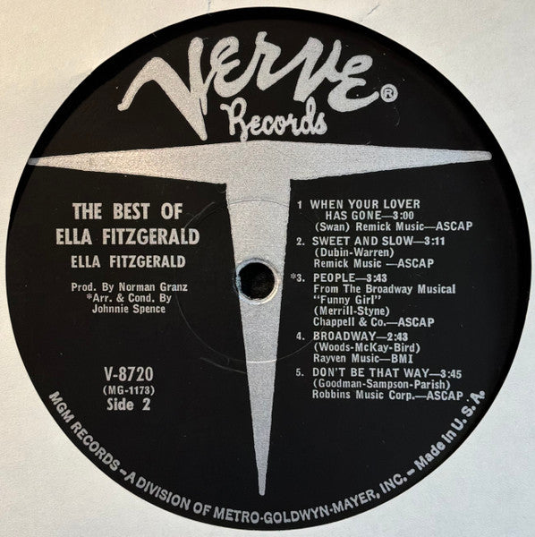 Ella Fitzgerald : The Best Of Ella Fitzgerald (LP, Comp, Mono)