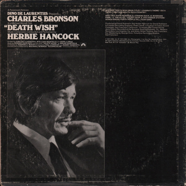 Herbie Hancock : Death Wish (Original Soundtrack Recording) (LP, Album, Pit)
