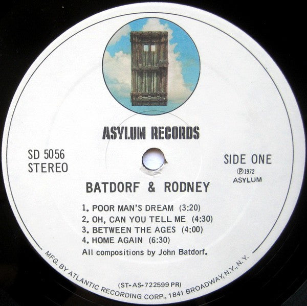 Batdorf & Rodney : Batdorf & Rodney (LP, Album, Pre)