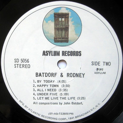 Batdorf & Rodney : Batdorf & Rodney (LP, Album, Pre)