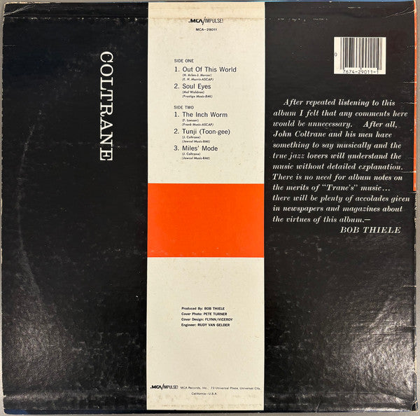 The John Coltrane Quartet : Coltrane (LP, Album, RE)