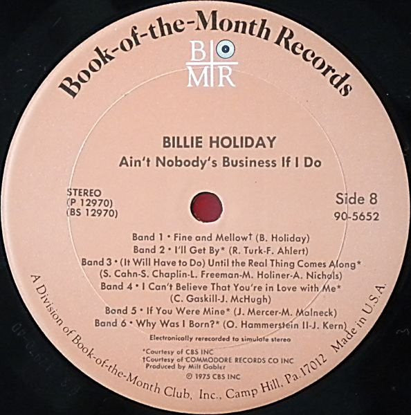 Billie Holiday : Ain't Nobody's Business If I Do (4xLP, Comp + Box)