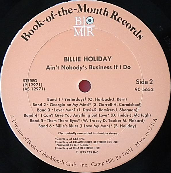 Billie Holiday : Ain't Nobody's Business If I Do (4xLP, Comp + Box)