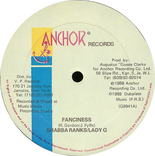 Shabba Ranks / Lady G : Fanciness (12")