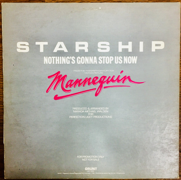 Starship (2) : Nothing's Gonna Stop Us Now (12", Promo)