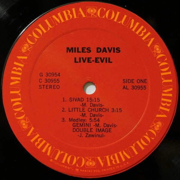 Miles Davis : Live-Evil (2xLP, Album, Pit)