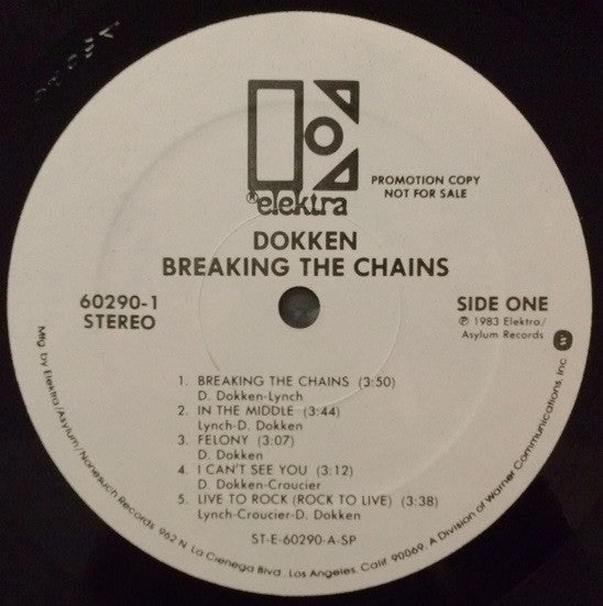 Dokken : Breaking The Chains (LP, Album, Promo, SP )