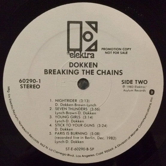 Dokken : Breaking The Chains (LP, Album, Promo, SP )