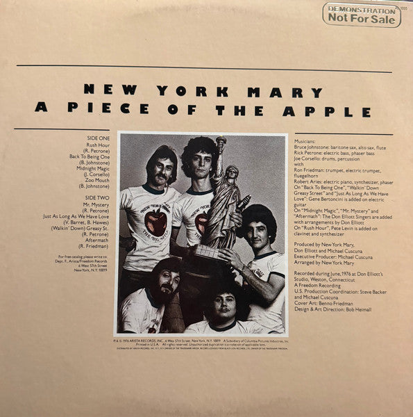 New York Mary : A Piece Of The Apple (LP, Album, Promo, TP)