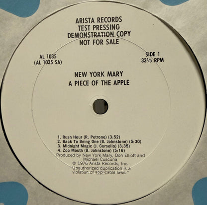 New York Mary : A Piece Of The Apple (LP, Album, Promo, TP)