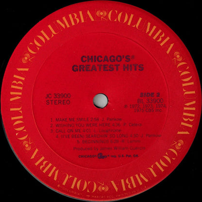 Chicago (2) : Chicago's Greatest Hits (LP, Comp, RE, Car)