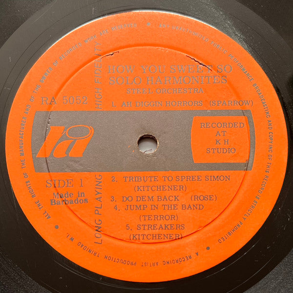 Solo Harmonites Steel Orchestra : How You Sweet So! (LP, Album, Ora)