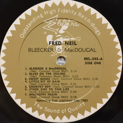 Fred Neil : Bleecker & MacDougal (LP, Album, Mono)