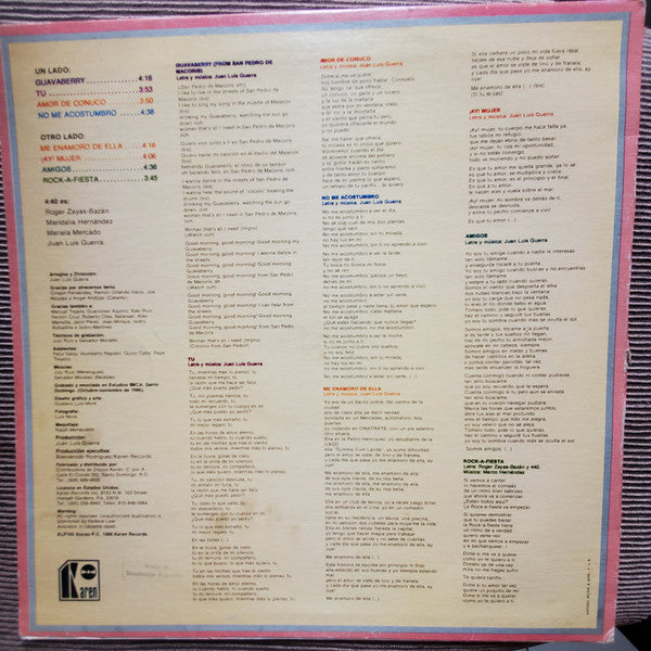 Juan Luis Guerra 4.40 : Mientras Mas Lo Pienso.......Tu (LP, Album)