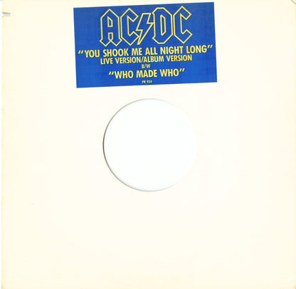 AC/DC : You Shook Me All Night Long (12", Promo)