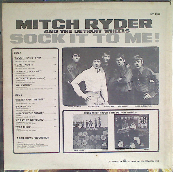 Mitch Ryder & The Detroit Wheels : Sock It To Me! (LP, Album)