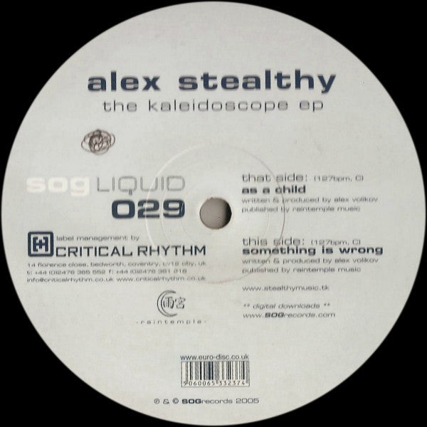 Alex Stealthy : The Kaleidoscope EP (12", EP)