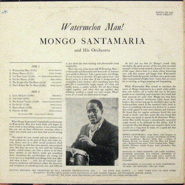 Mongo Santamaria : Watermelon Man! (LP, Album, Mono)