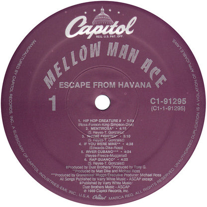 Mellow Man Ace : Escape From Havana (LP, Album)