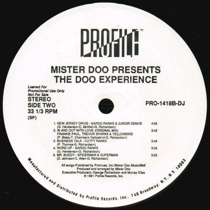 Various : Mister Doo Presents The Doo Experience (LP, Comp, Promo, Spe)