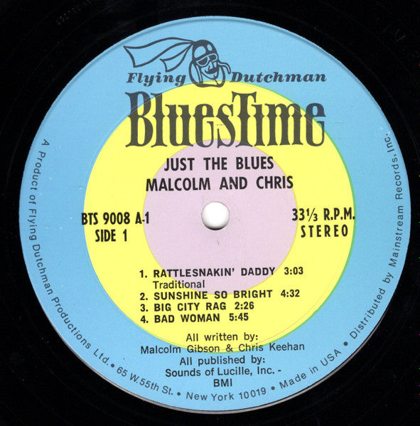 Malcolm & Chris : Just The Blues (LP, Album)