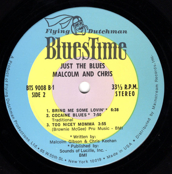 Malcolm & Chris : Just The Blues (LP, Album)