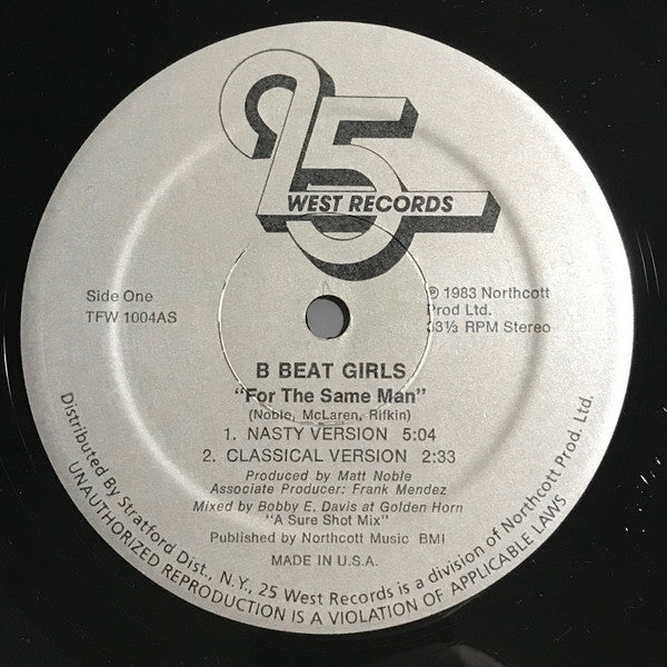 B Beat Girls : For The Same Man (12")