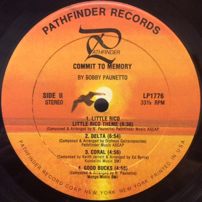 Bobby Vince Paunetto : Commit To Memory (LP, Album)