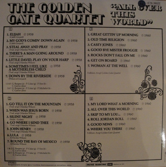 The Golden Gate Quartet : All Over This World (2xLP, Comp, RE)
