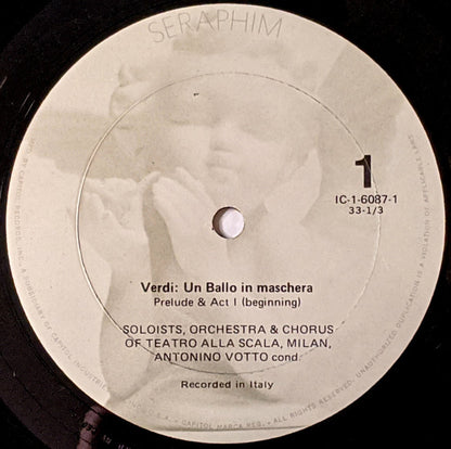 Giuseppe Verdi, Maria Callas, Giuseppe Di Stefano, Tito Gobbi : Un Ballo In Maschera (3xLP, Album, Mono + Box)