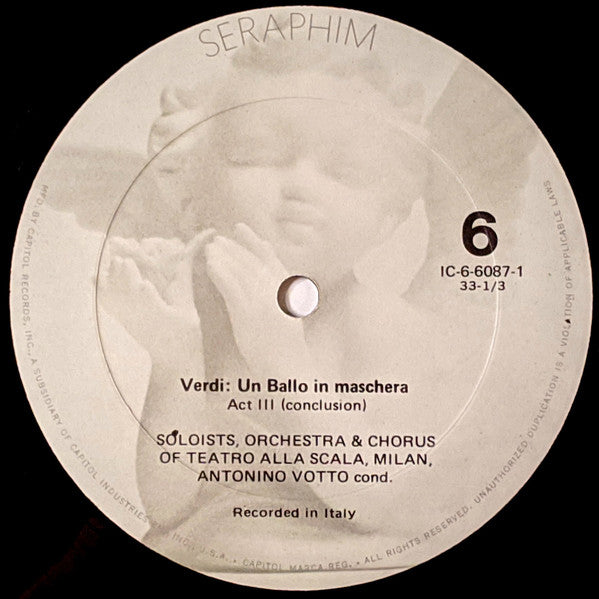 Giuseppe Verdi, Maria Callas, Giuseppe Di Stefano, Tito Gobbi : Un Ballo In Maschera (3xLP, Album, Mono + Box)