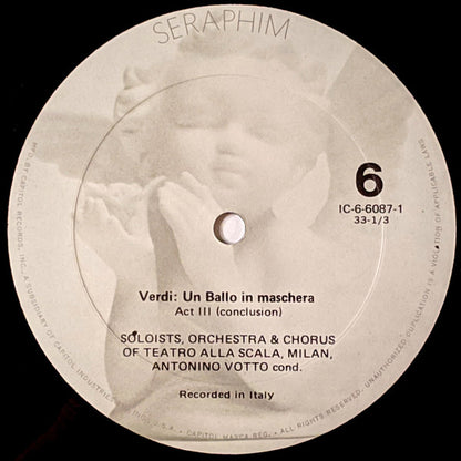 Giuseppe Verdi, Maria Callas, Giuseppe Di Stefano, Tito Gobbi : Un Ballo In Maschera (3xLP, Album, Mono + Box)