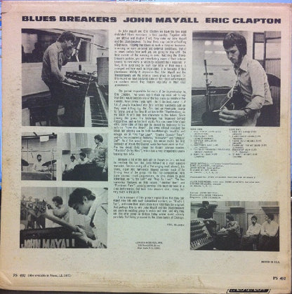 John Mayall With Eric Clapton : Blues Breakers (LP, Album, Glo)