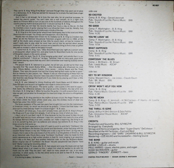B.B. King : Completely Well (LP, Album, Gat)