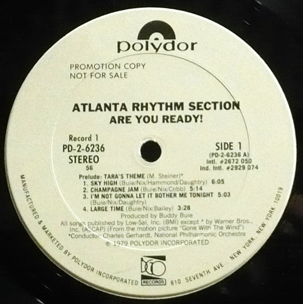 Atlanta Rhythm Section : Are You Ready! (2xLP, Album, Promo)