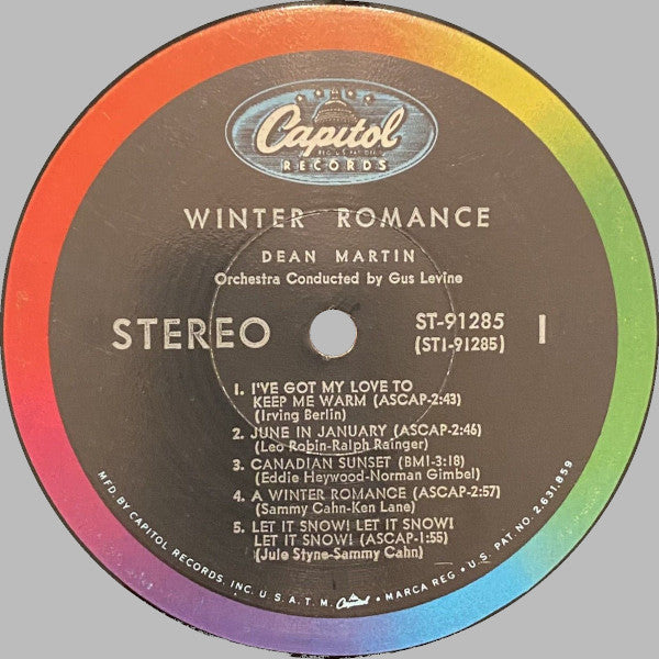 Dean Martin : Winter Romance (LP, Album, Club, RE, Cap)