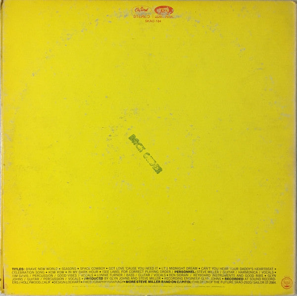 Steve Miller Band : Brave New World (LP, Album, Scr)