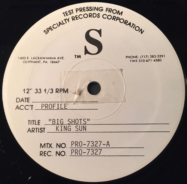 King Sun : Big Shots (12", TP)