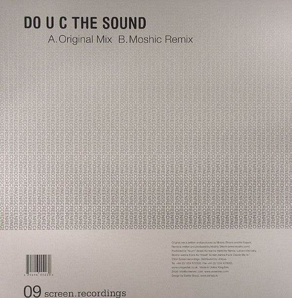 Moshic Feat. DJ Asi Kojak : Do U C The Sound (12")